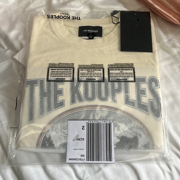 NWT The Kooples Mountain Graphic Tee In ecru - Picture 2 of 4